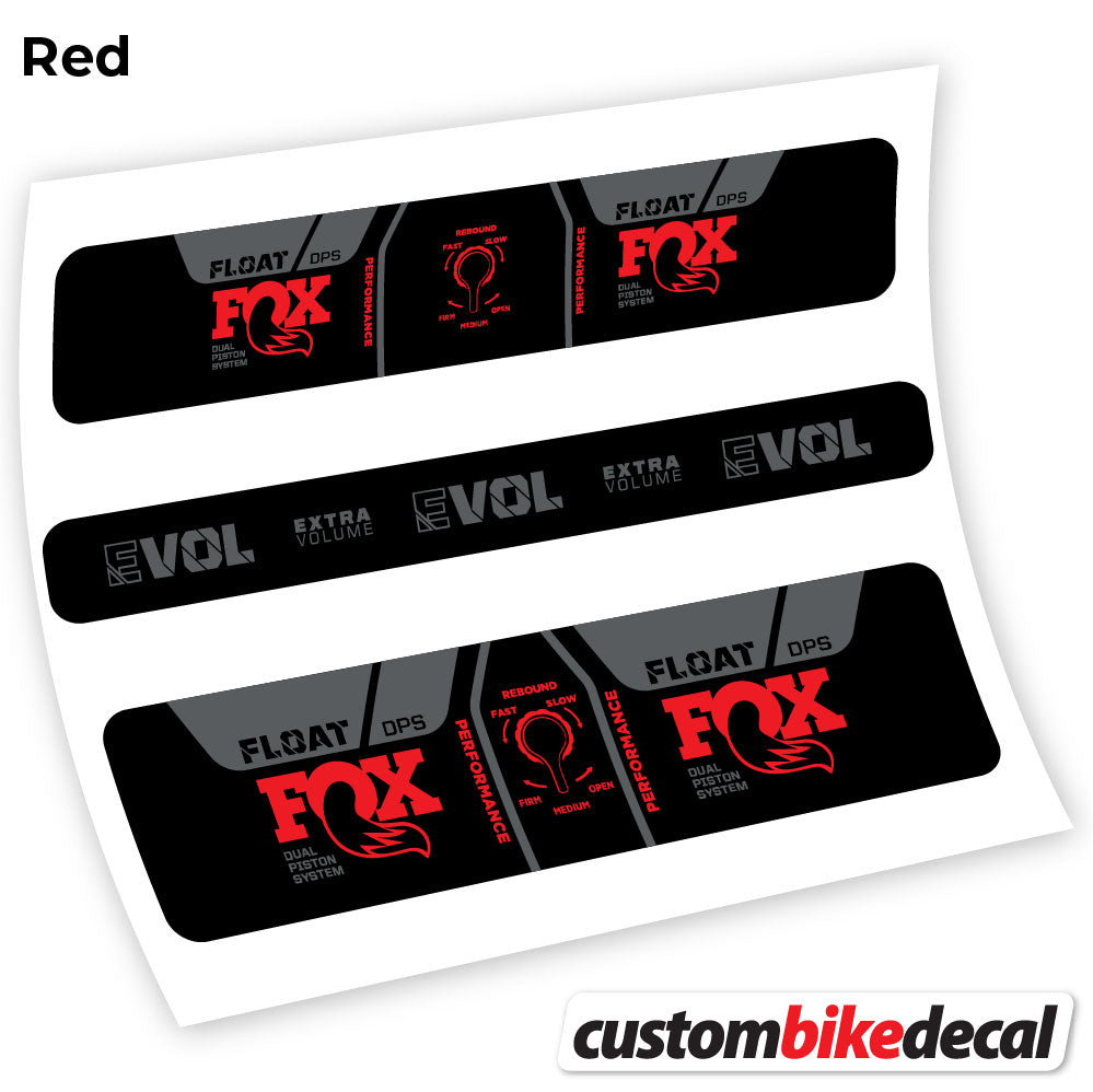 Adesivi Ammortizzatore Fox DPS Performance 2021 in vinile - Rosso