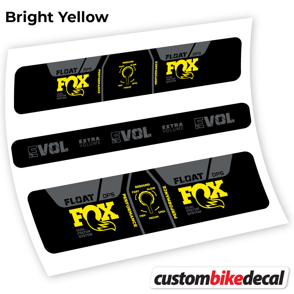 Adesivi Ammortizzatore Fox DPS Performance 2021 in vinile - Giallo