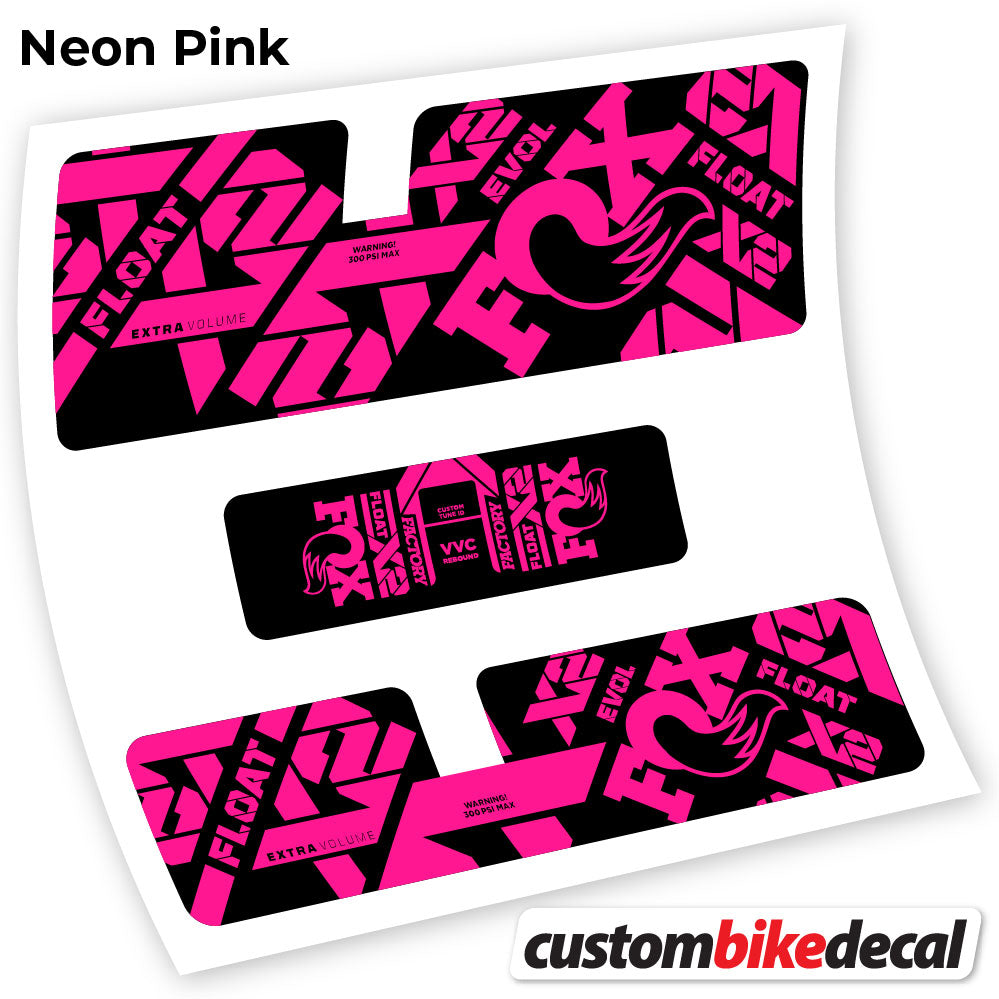 Adesivi Ammortizzatore Fox X2 Factory 2021 in vinile - Rosa Neon