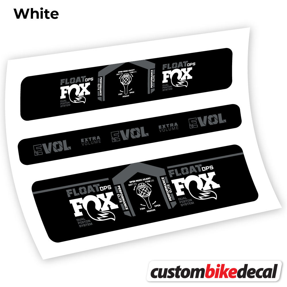 Adesivi Ammortizzatore Fox DPS Elite 2021 in vinile - Bianco