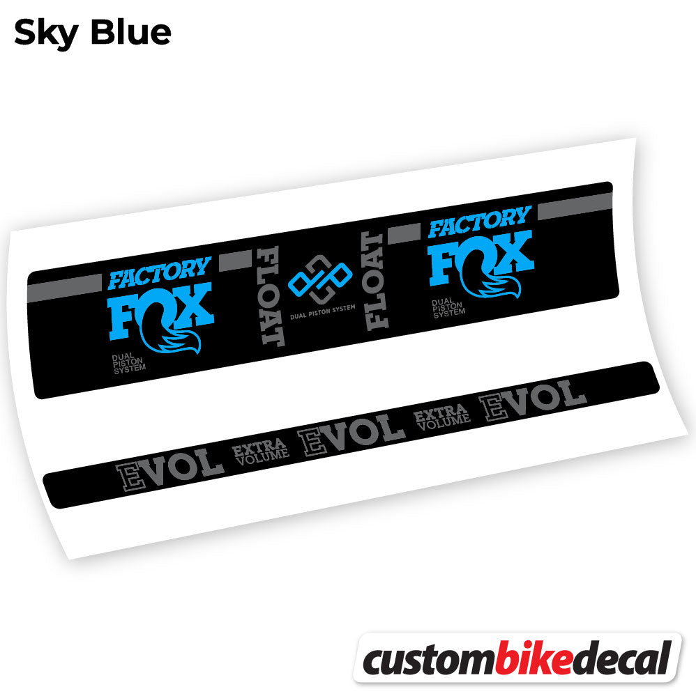 Adesivi Ammortizzatore Fox Float Factory Float in vinile - Azzurro Cielo