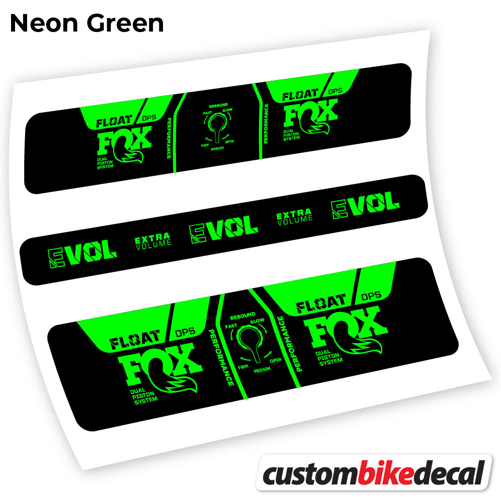 Adesivi Ammortizzatore Fox DPS Performance 2021 in vinile - Verde Neon