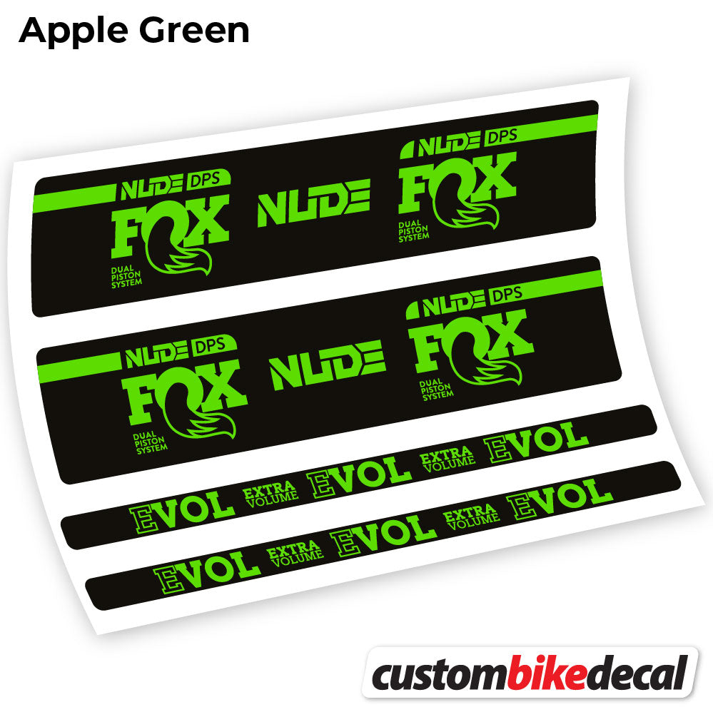 Adesivi Ammortizzatore Fox Nude DPS in vinile - Verde Mela