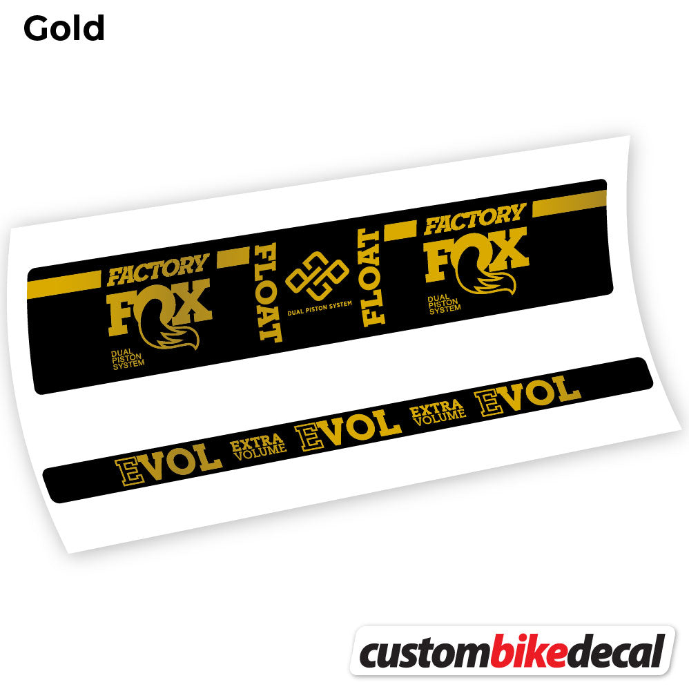 Adesivi Ammortizzatore Fox Float Factory Float in vinile - Oro