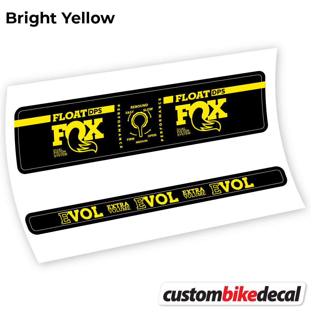 Adesivi Ammortizzatore Fox Float DPS Performance in vinile - Giallo