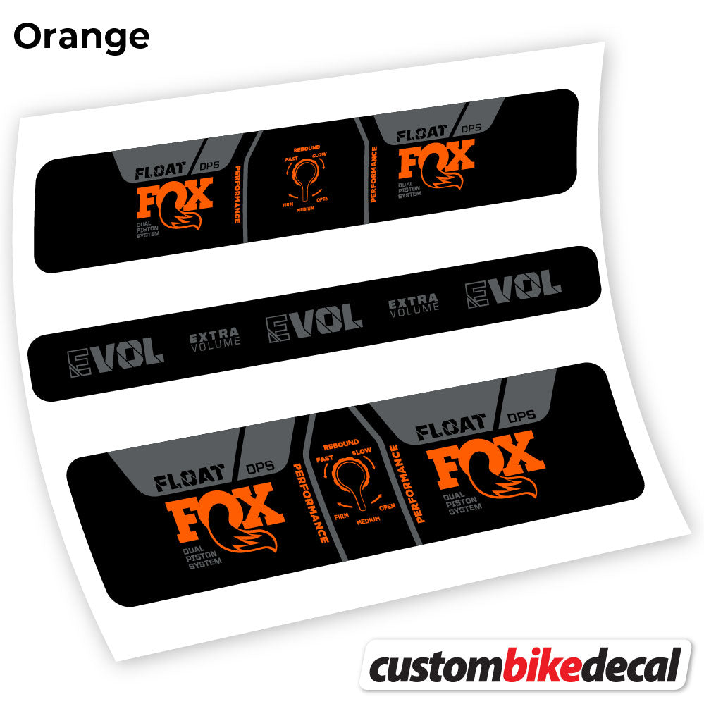 Adesivi Ammortizzatore Fox DPS Performance 2021 in vinile - Arancione