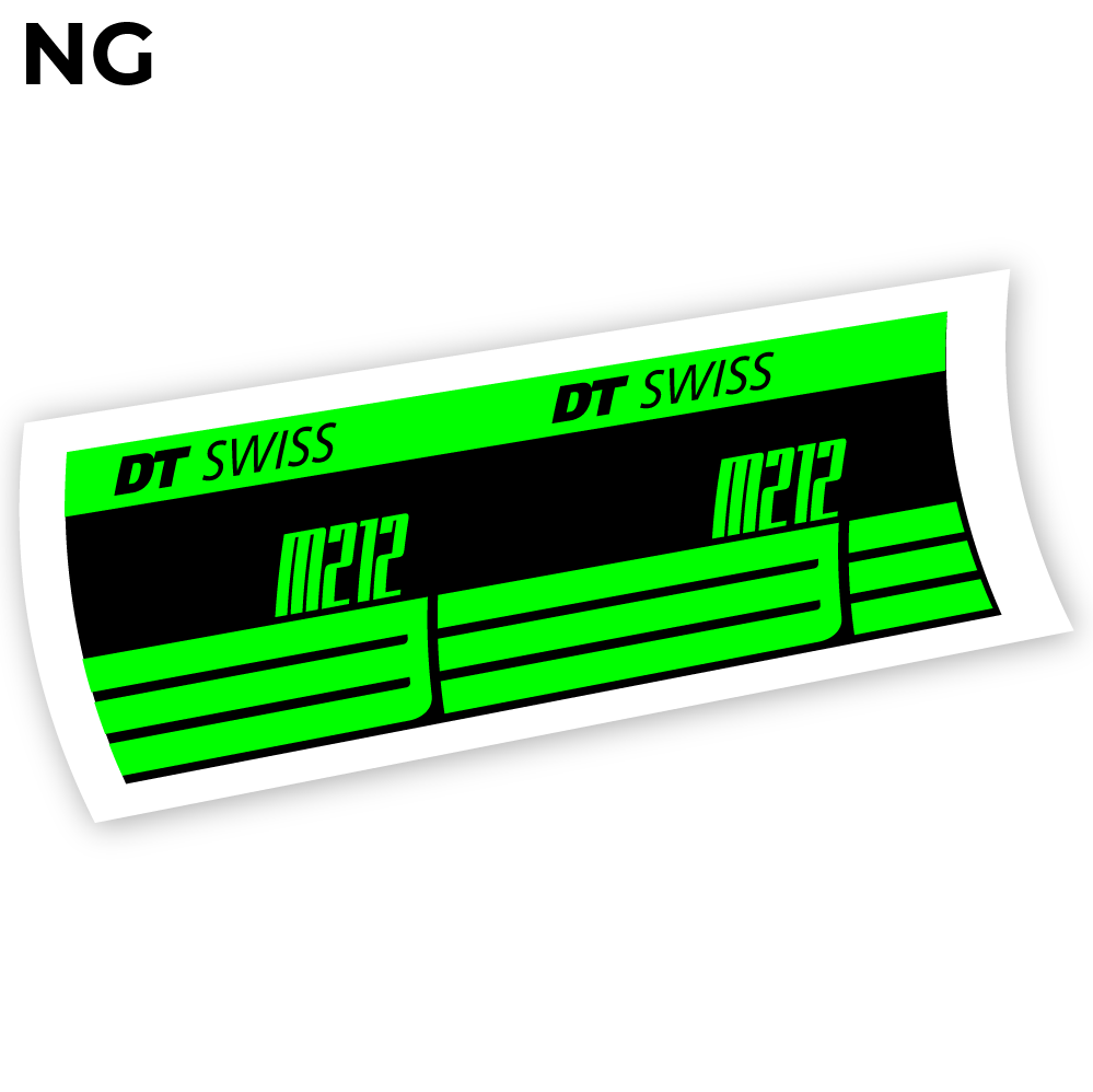 Adesivi Ammortizzatore DT Swiss M212 in vinile - Verde Neon