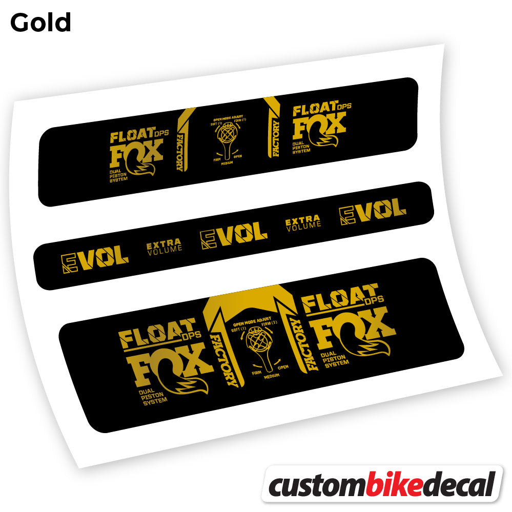 Adesivi Ammortizzatore Fox DPS Factory 2021 in vinile - Oro