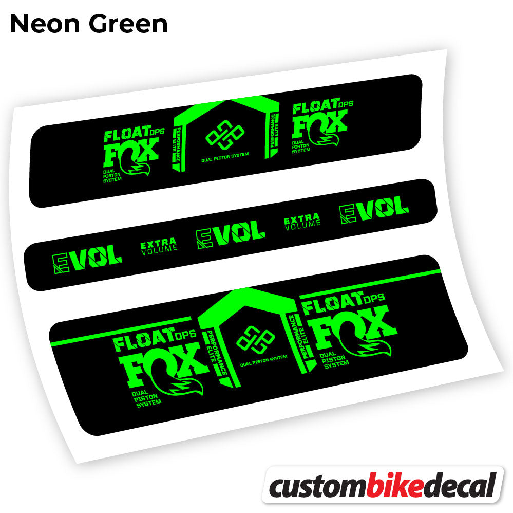 Adesivi Ammortizzatore Fox DPS Performance Elite 2021 Remote in vinile - Verde Neon