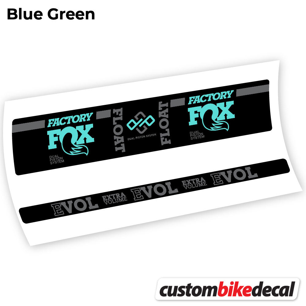 Adesivi Ammortizzatore Fox Float Factory Float in vinile - Verde Acqua