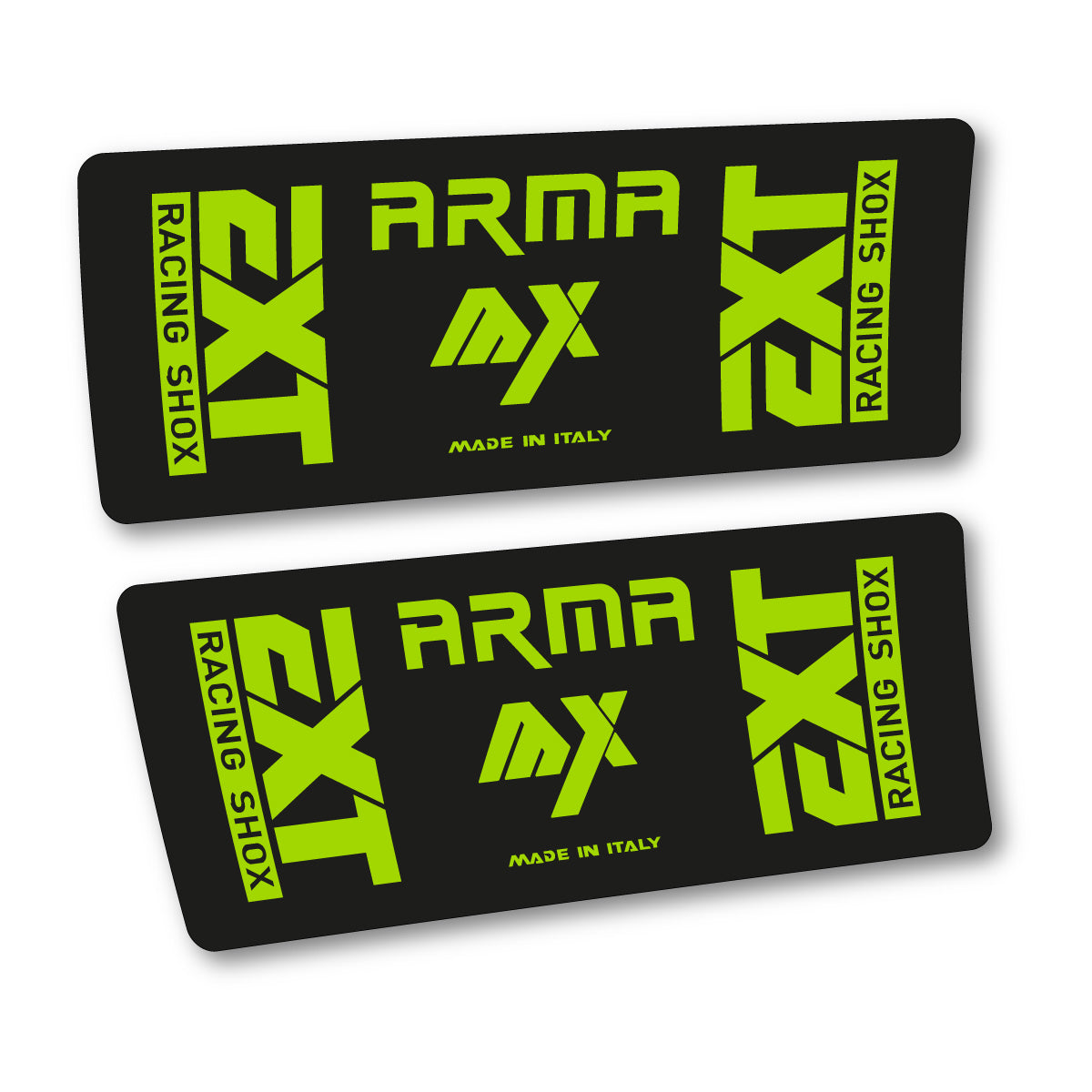 Adesivi Ammortizzatore EXT Arma MX 2026 in vinile - Verde Lime