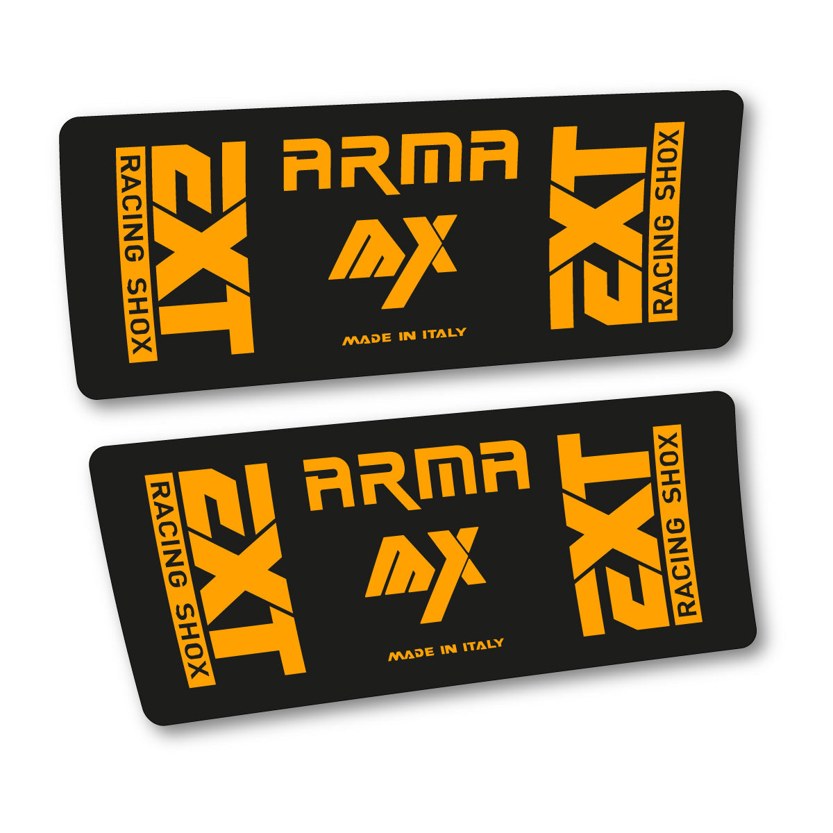 Adesivi Ammortizzatore EXT Arma MX 2026 in vinile - Giallo Arancio