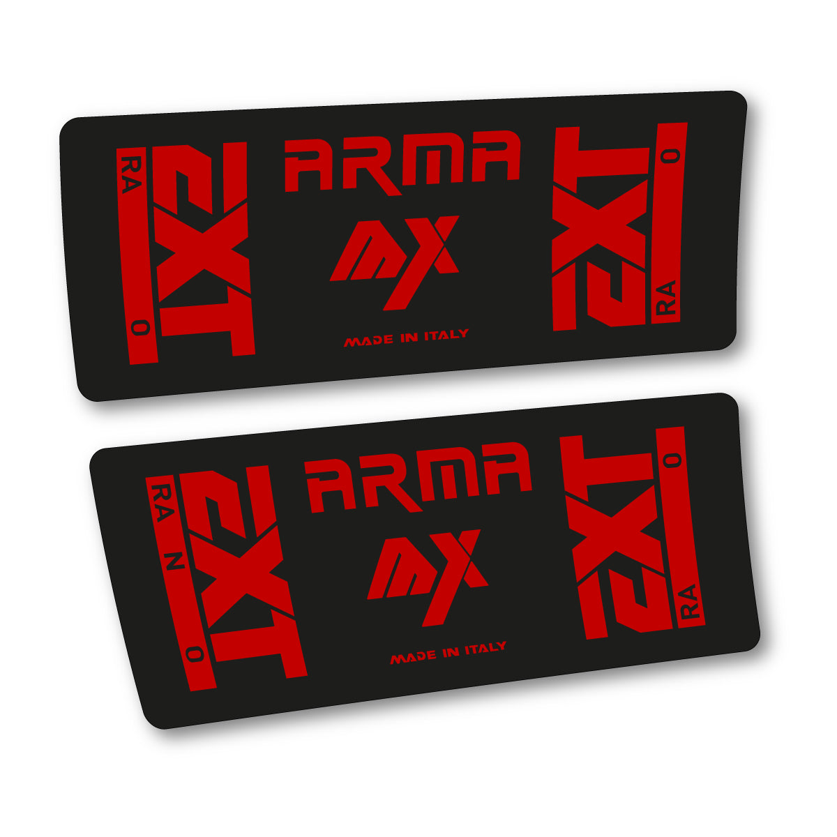 Adesivi Ammortizzatore EXT Arma MX Pattern 2026 in vinile - Rosso Medio