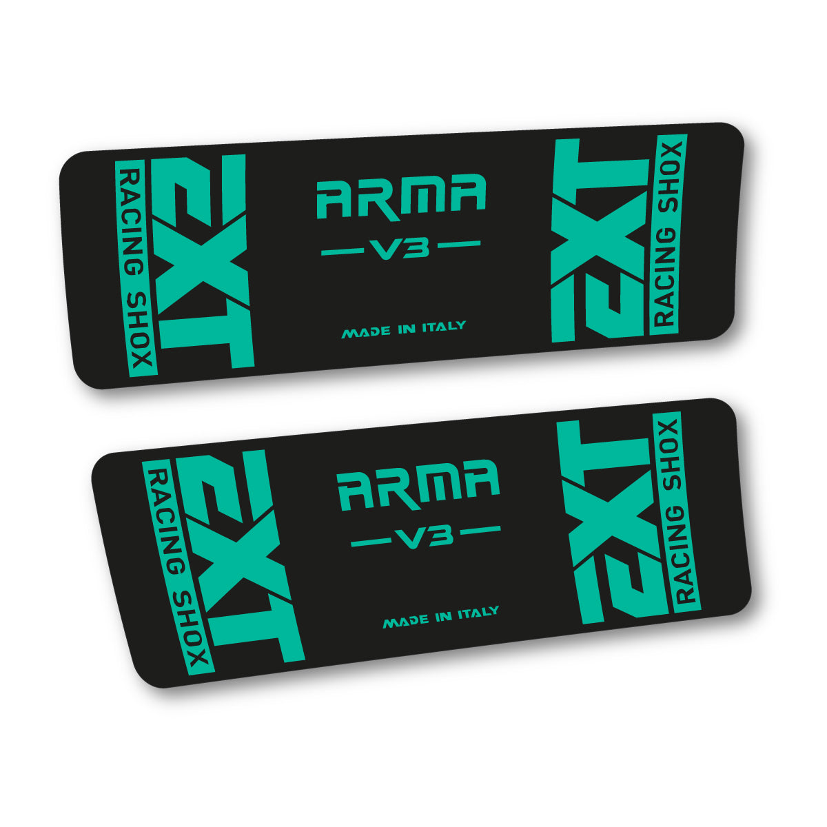Adesivi Ammortizzatore EXT Arma V3 2019 in vinile - Verde Turchese