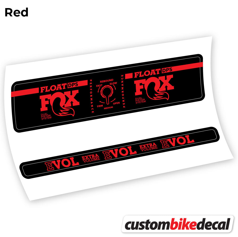 Adesivi Ammortizzatore Fox Float DPS Performance in vinile - Rosso