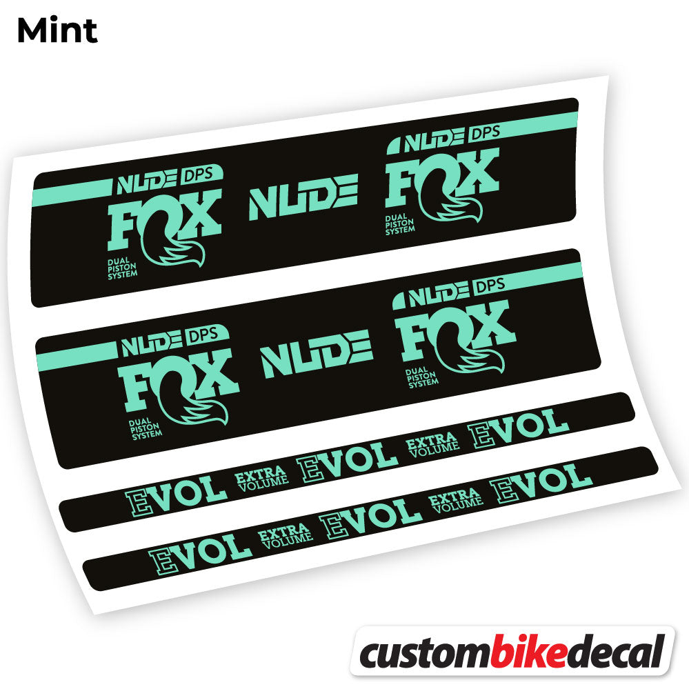 Adesivi Ammortizzatore Fox Nude DPS in vinile - Verde Menta