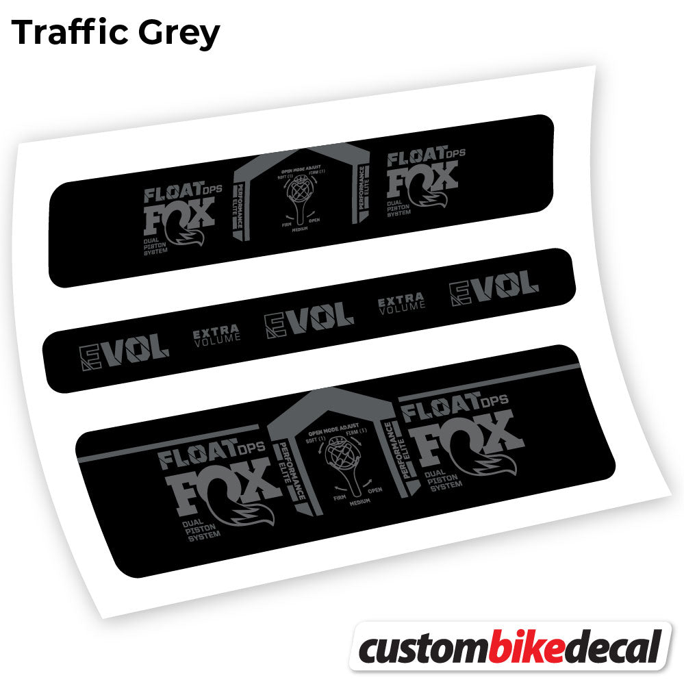 Adesivi Ammortizzatore Fox DPS Elite 2021 in vinile - Grigio Traffico