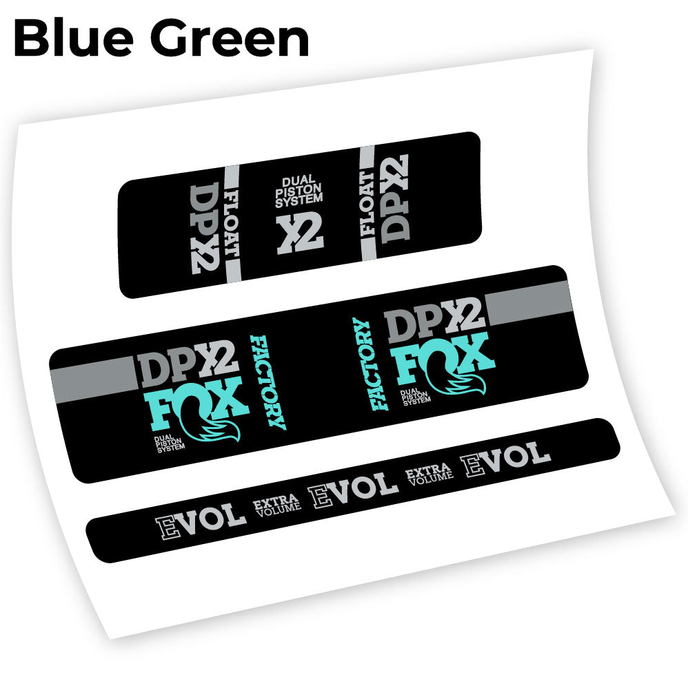 Adesivi Ammortizzatore Fox DPX2 2018 in vinile - Verde Acqua