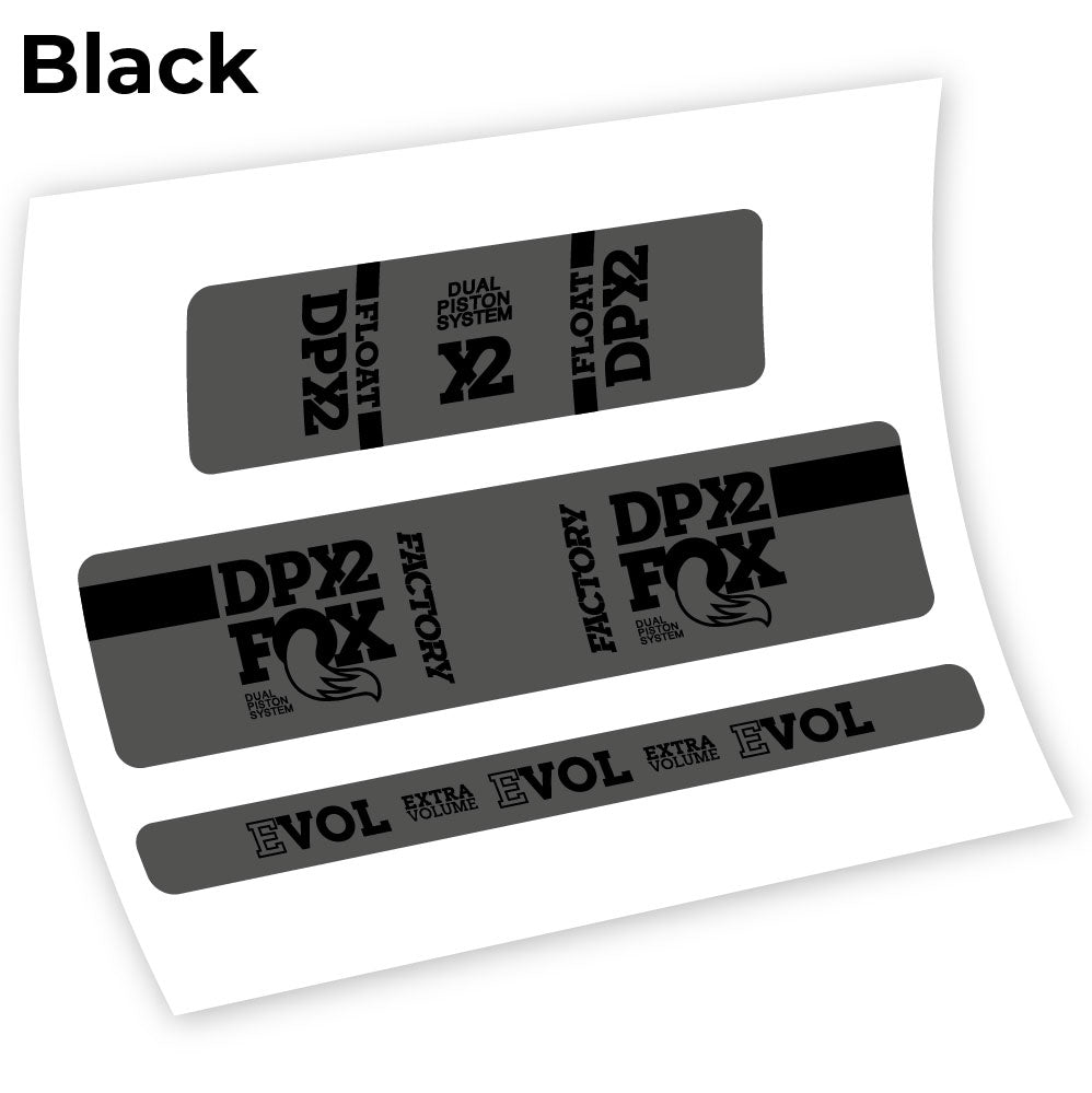 Adesivi Ammortizzatore Fox DPX2 2018 in vinile - Nero