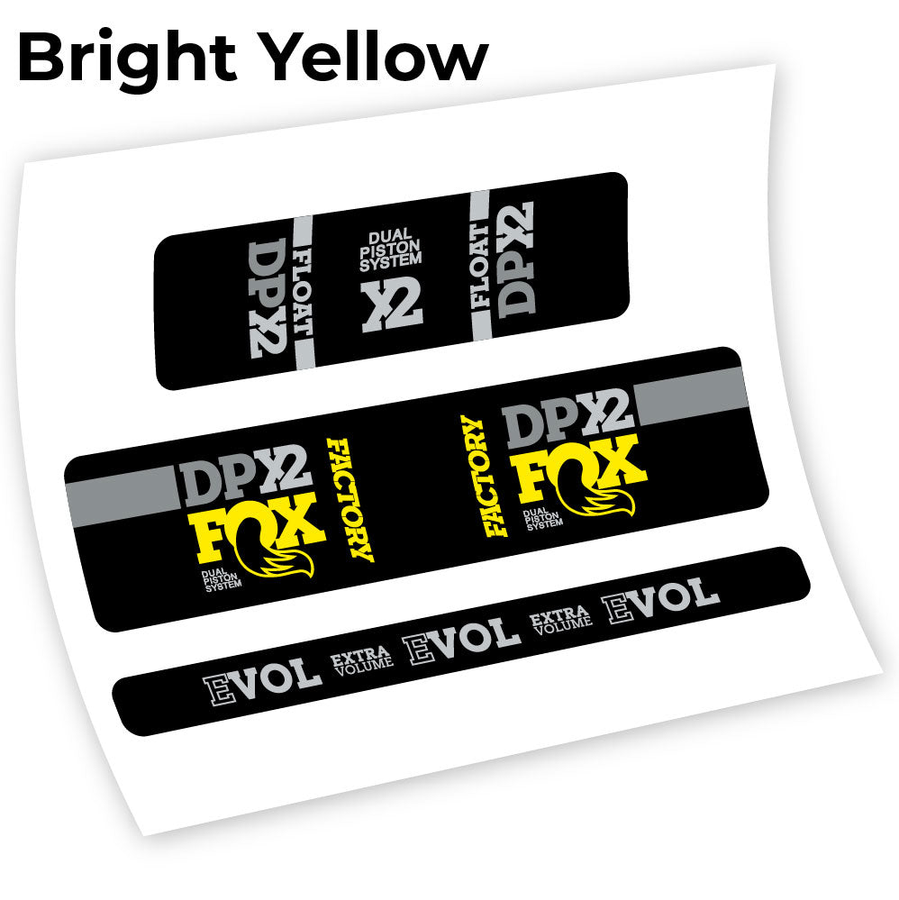 Adesivi Ammortizzatore Fox DPX2 2018 in vinile - Giallo