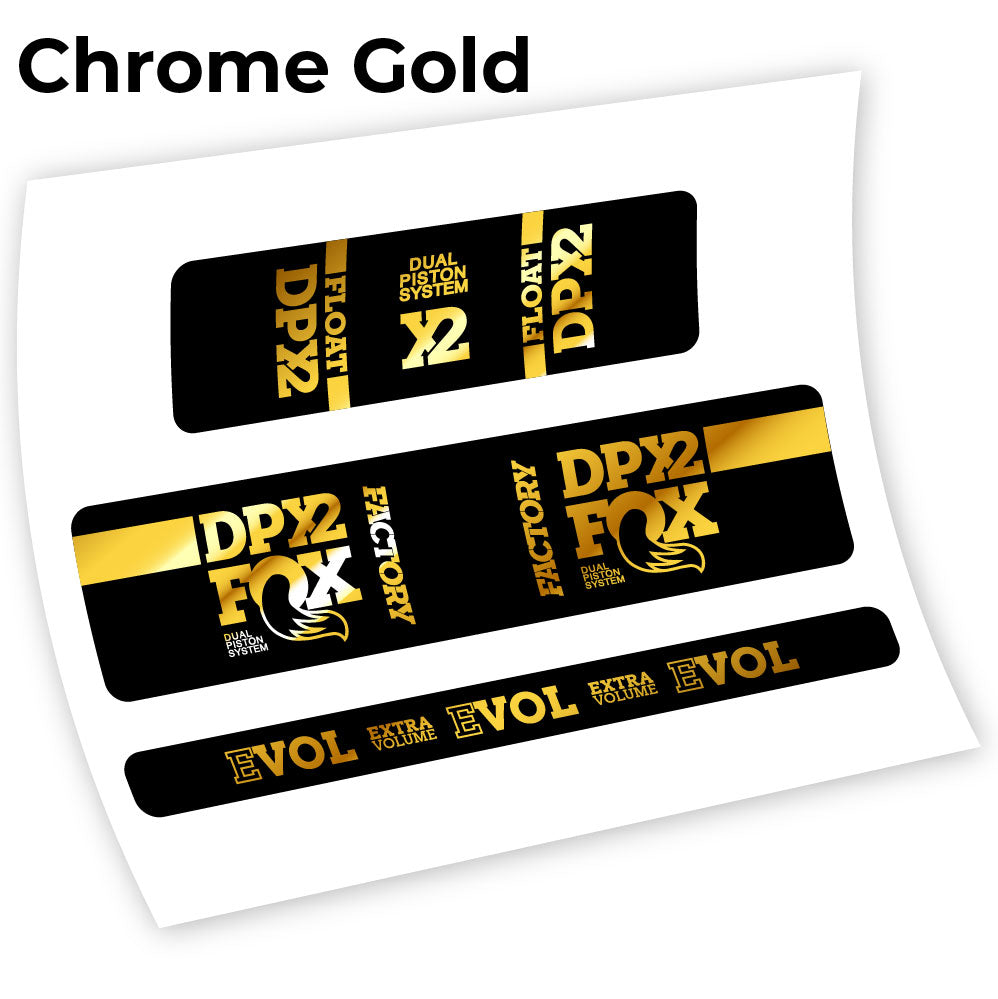 Adesivi Ammortizzatore Fox DPX2 2018 in vinile - Oro Cromato