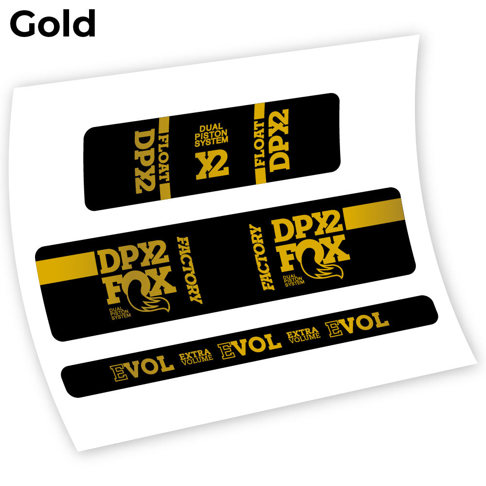 Adesivi Ammortizzatore Fox DPX2 2018 in vinile - Oro