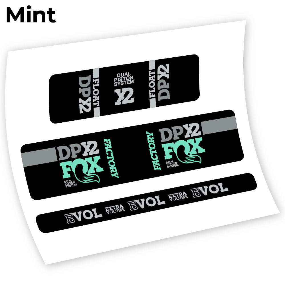 Adesivi Ammortizzatore Fox DPX2 2018 in vinile - Verde Menta