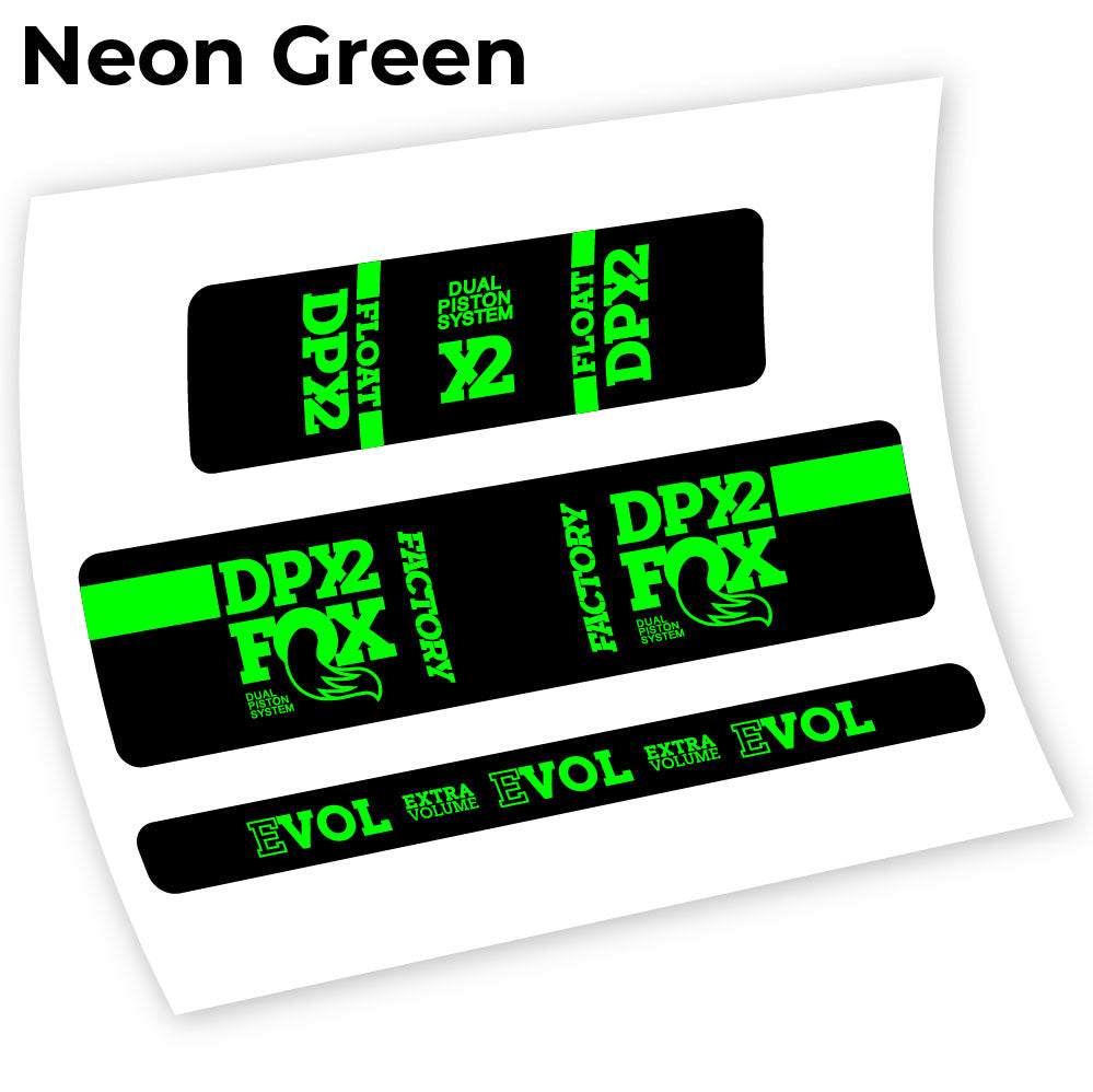 Adesivi Ammortizzatore Fox DPX2 2018 in vinile - Verde Neon