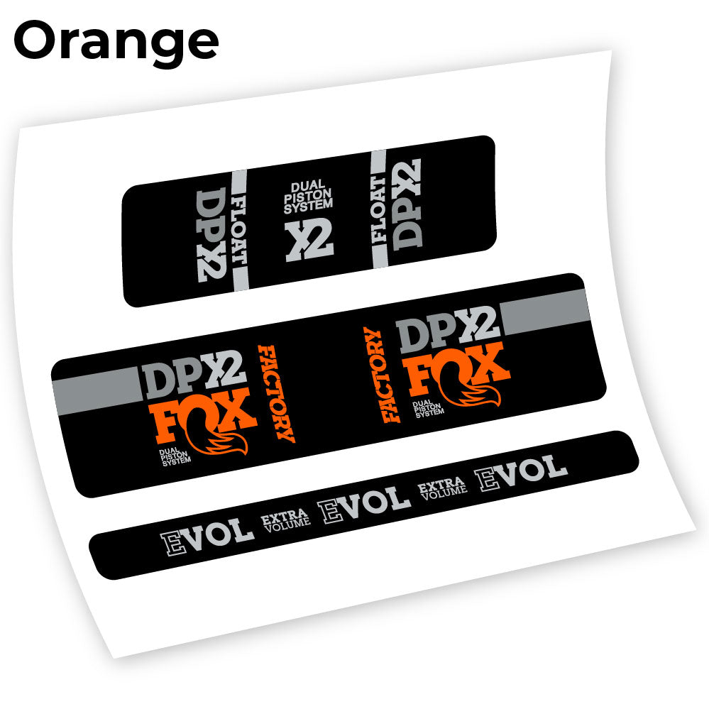 Adesivi Ammortizzatore Fox DPX2 2018 in vinile - Arancione