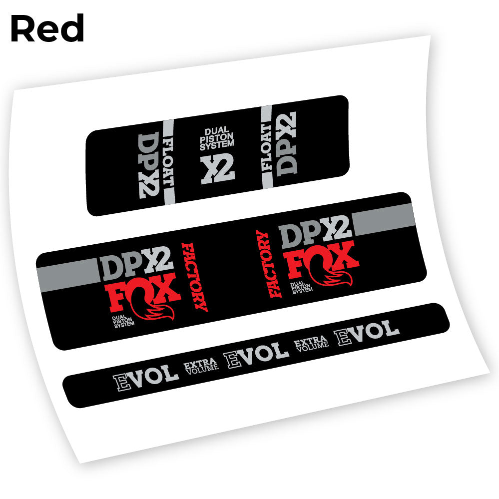 Adesivi Ammortizzatore Fox DPX2 2018 in vinile - Rosso