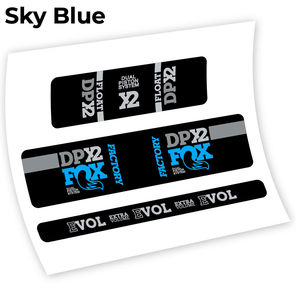 Adesivi Ammortizzatore Fox DPX2 2018 in vinile - Azzurro Cielo