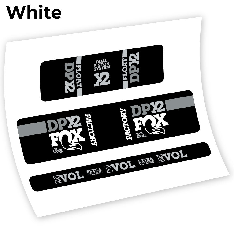 Adesivi Ammortizzatore Fox DPX2 2018 in vinile - Bianco
