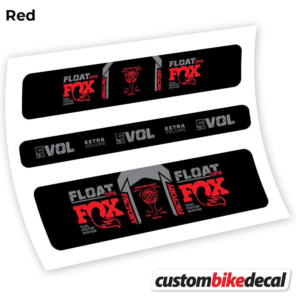 Adesivi Ammortizzatore Fox DPS Factory 2021 in vinile - Rosso