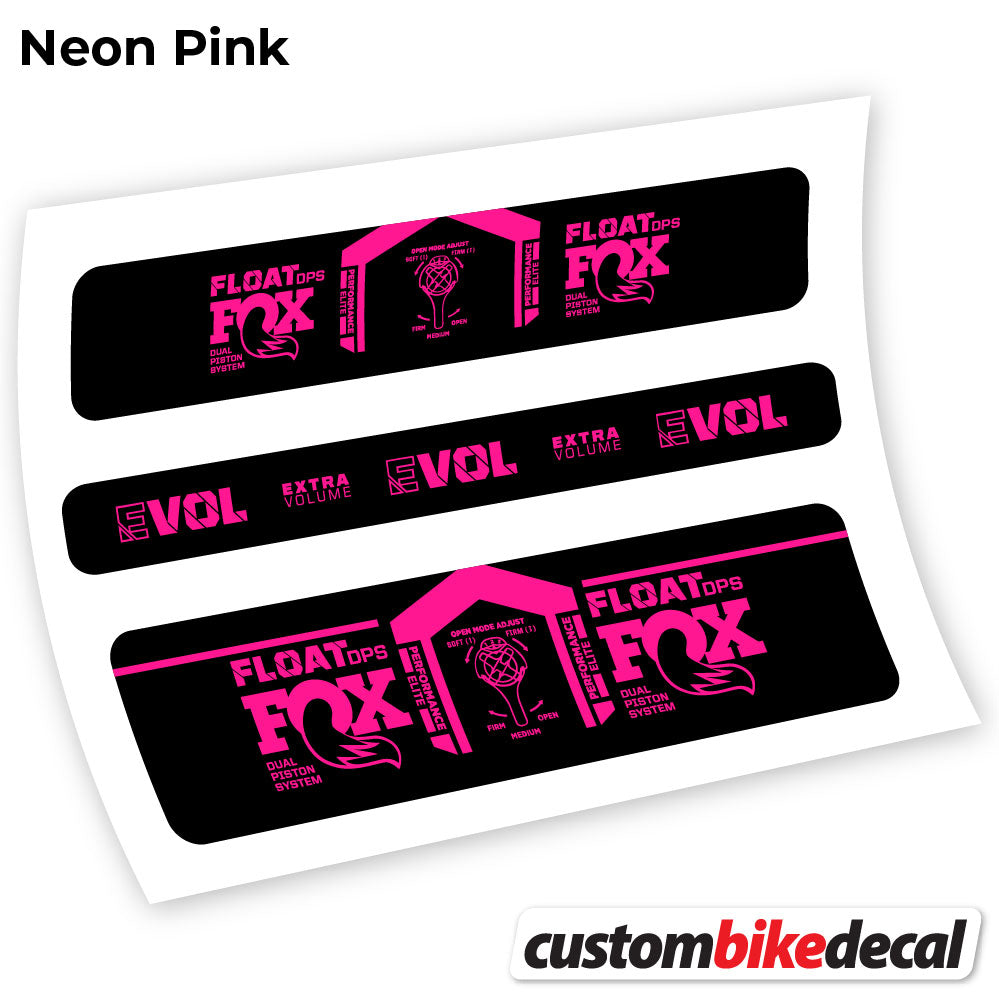 Adesivi Ammortizzatore Fox DPS Elite 2021 in vinile - Rosa Neon