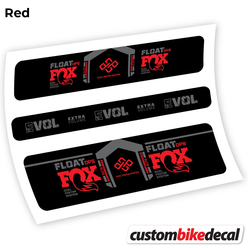 Adesivi Ammortizzatore Fox DPS Performance Elite 2021 Remote in vinile - Rosso