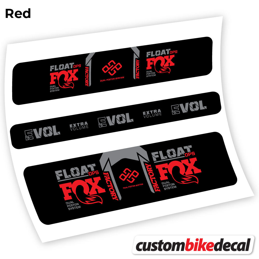 Adesivi Ammortizzatore Fox DPS Factory 2021 Remote in vinile - Rosso