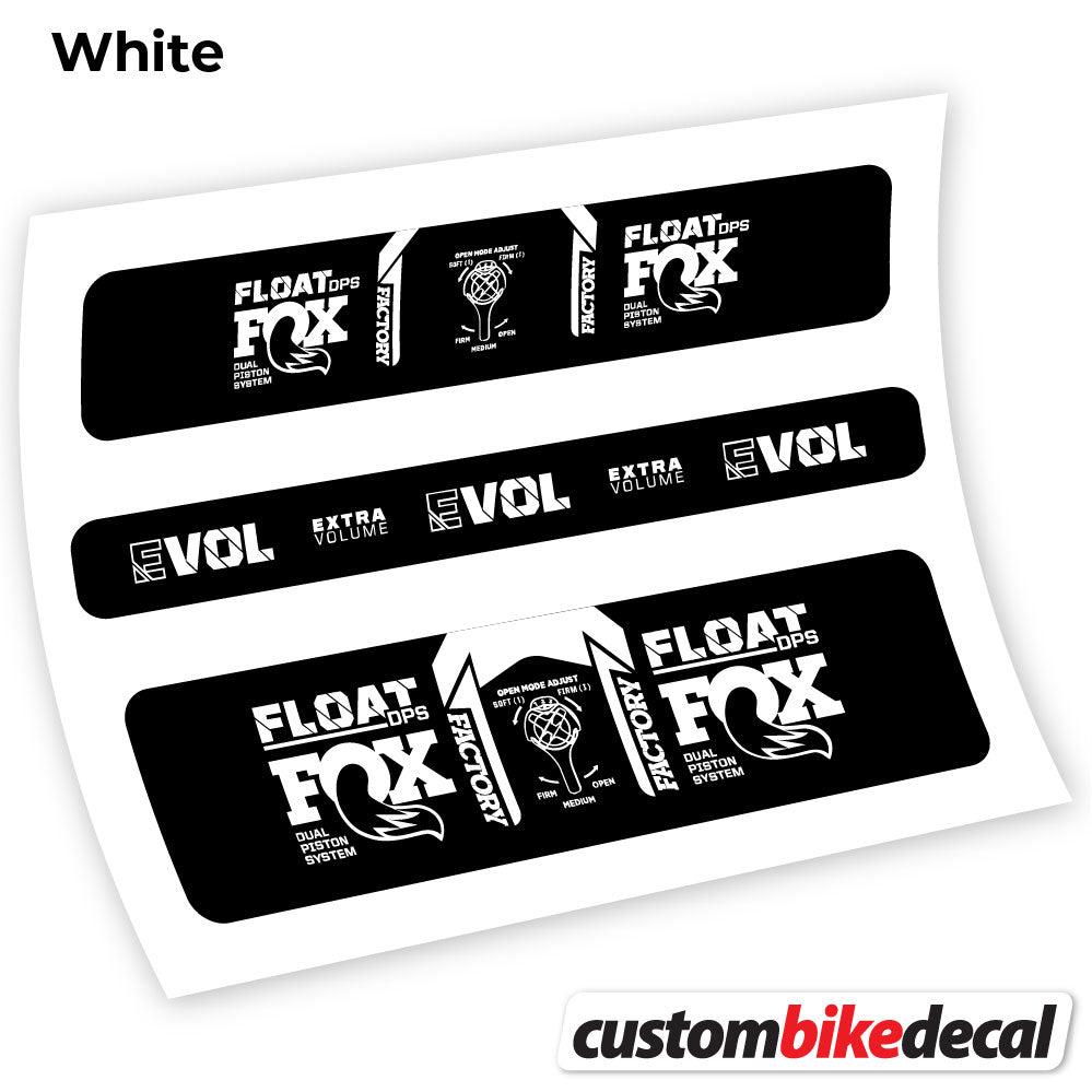 Adesivi Ammortizzatore Fox DPS Factory 2021 in vinile - Bianco