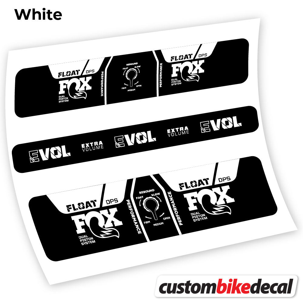 Adesivi Ammortizzatore Fox DPS Performance 2021 in vinile - Bianco