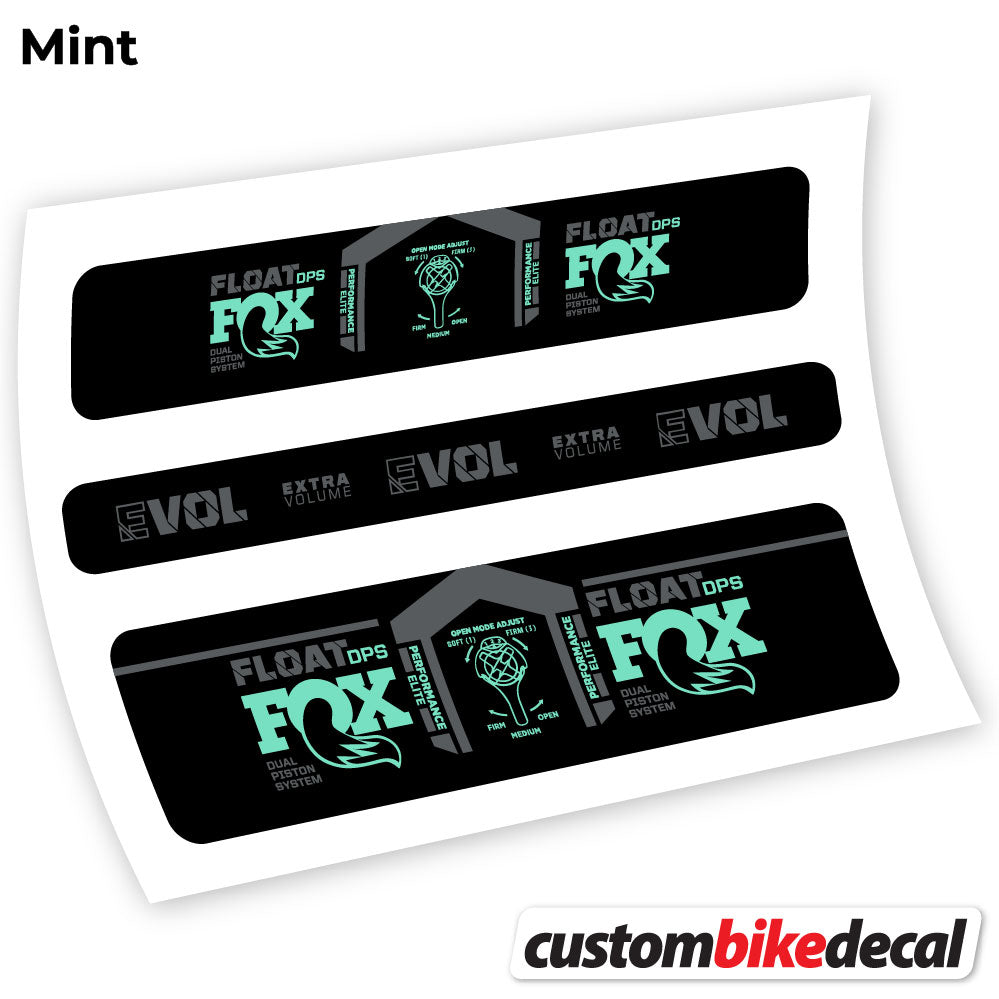 Adesivi Ammortizzatore Fox DPS Elite 2021 in vinile - Verde Menta