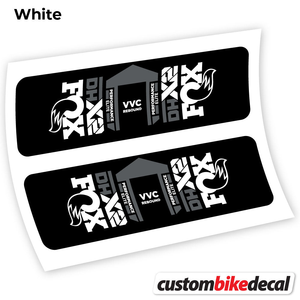 Adesivi Ammortizzatore Fox DHX2 Elite 2021 in vinile - Bianco
