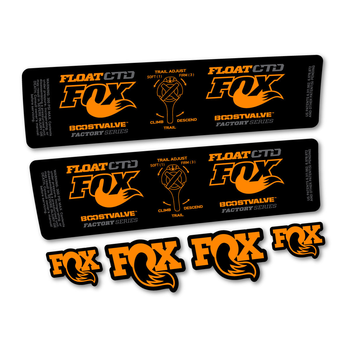 Adesivi Ammortizzatore Fox Float CTD 2015 in vinile - Giallo Zafferano