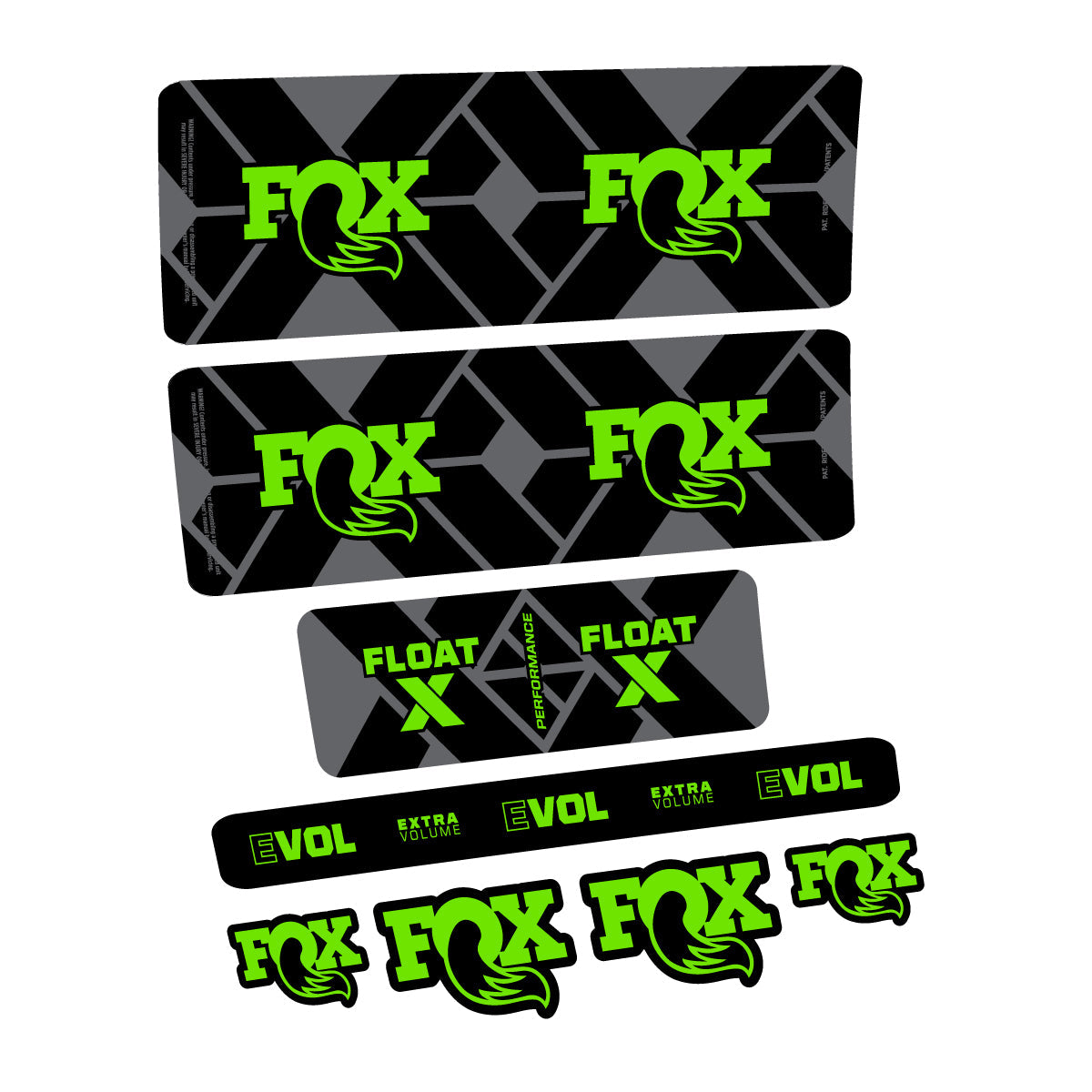 Adesivi Ammortizzatore Fox Float X Performance 2027 in vinile - Verde Pistacchio