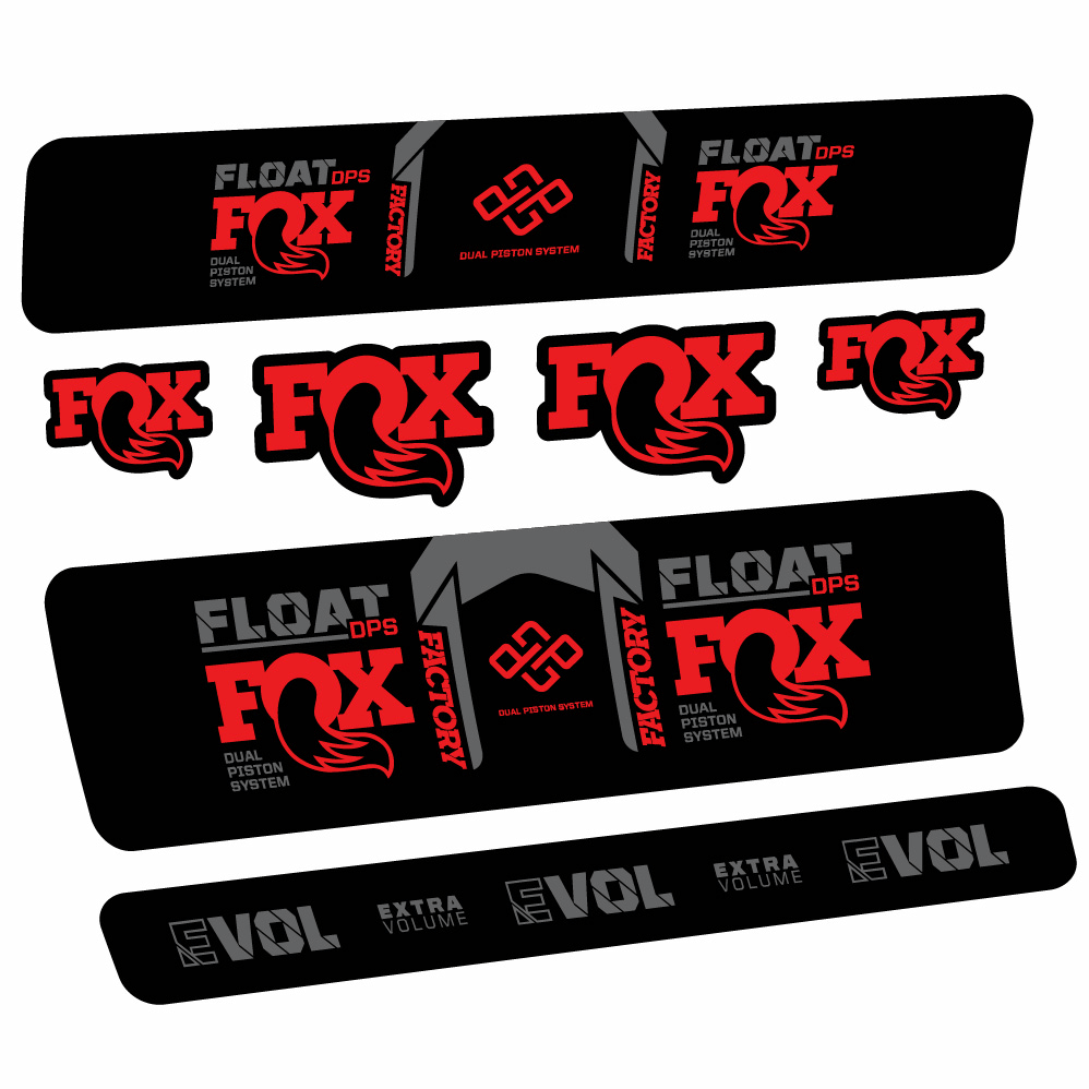 Adesivi Ammortizzatore Fox Float Factory DPS in vinile