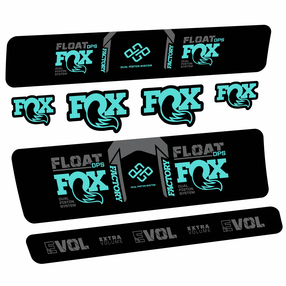 Adesivi Ammortizzatore Fox Float Factory DPS in vinile