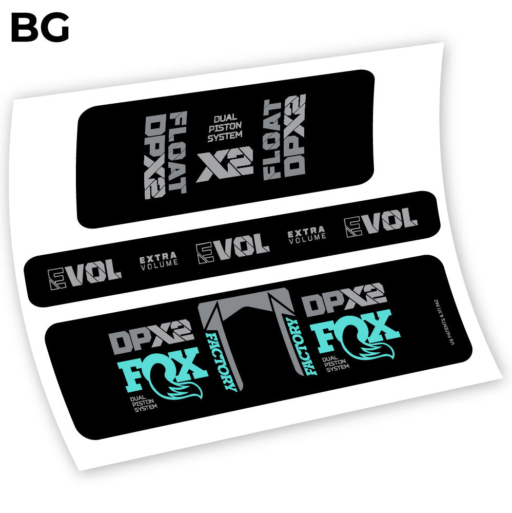 Adesivi Ammortizzatore Fox Float Factory Racing DPX2 2021 Amortisseur in vinile