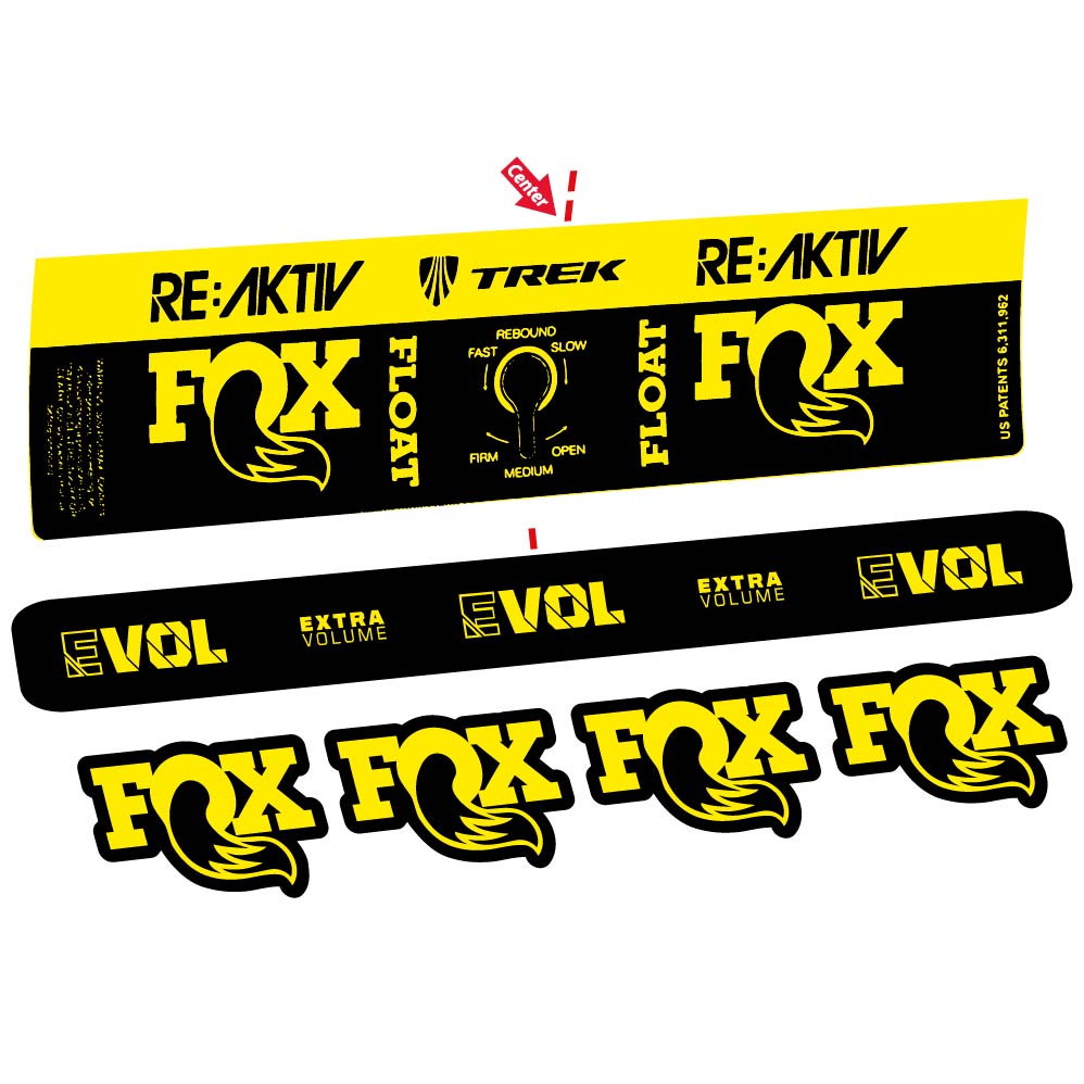 Adesivi Ammortizzatore Fox Float Reactiv Trek in vinile