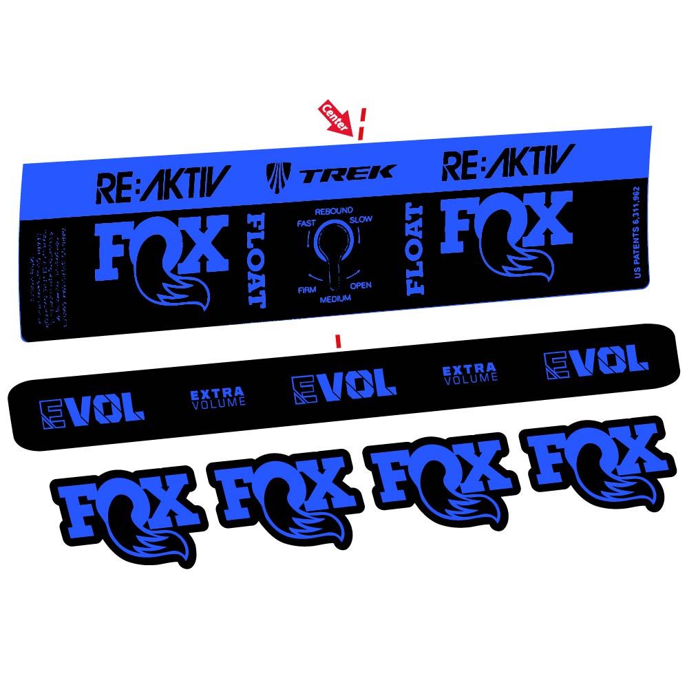 Adesivi Ammortizzatore Fox Float Reactiv Trek in vinile