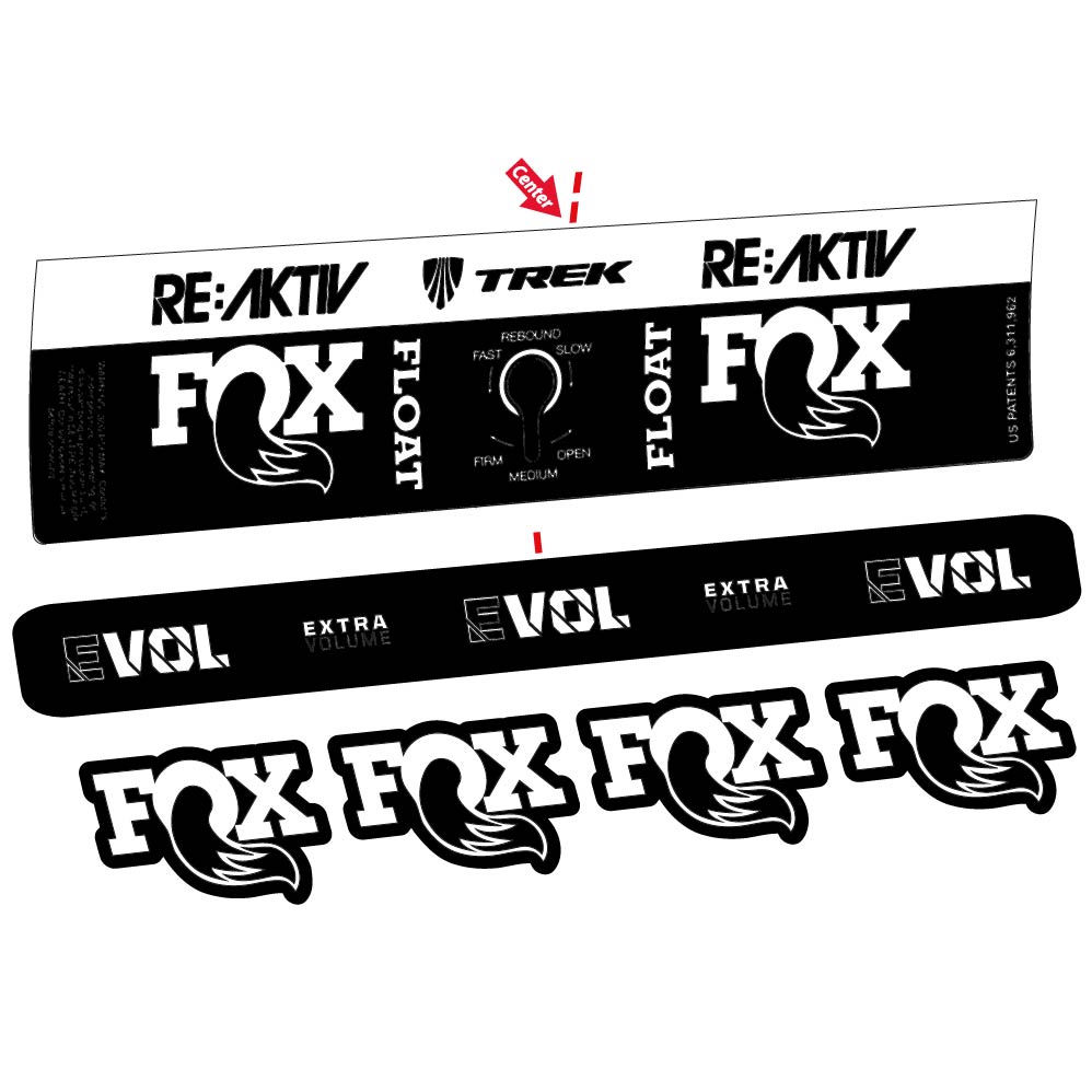 Adesivi Ammortizzatore Fox Float Reactiv Trek in vinile