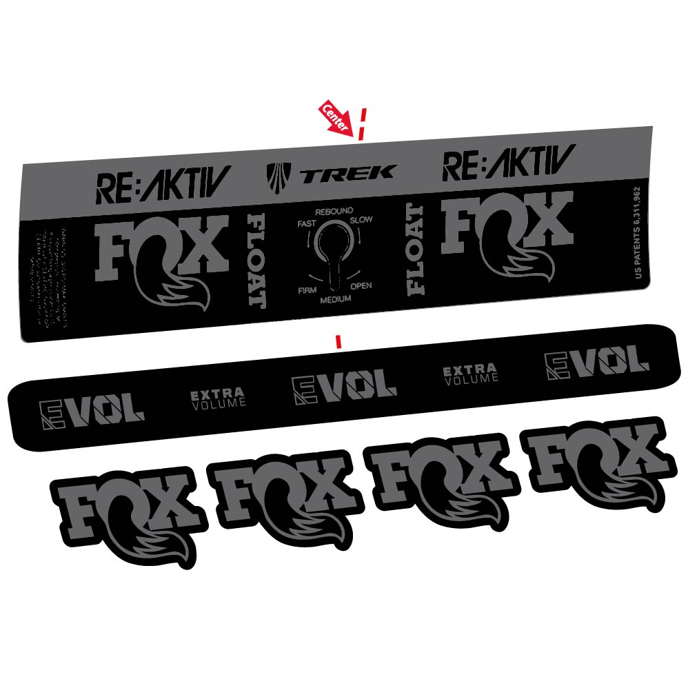 Adesivi Ammortizzatore Fox Float Reactiv Trek in vinile