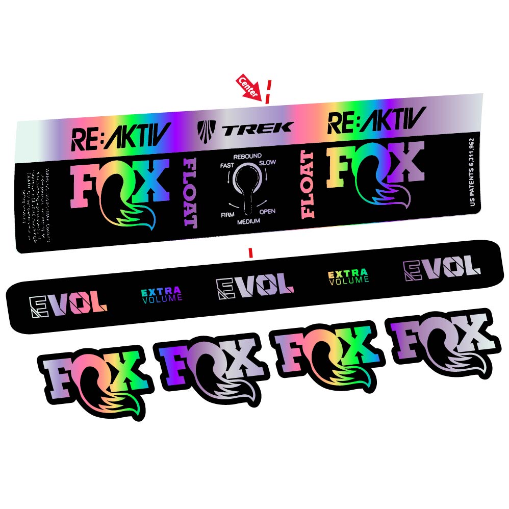Adesivi Ammortizzatore Fox Float Reactiv Trek in vinile
